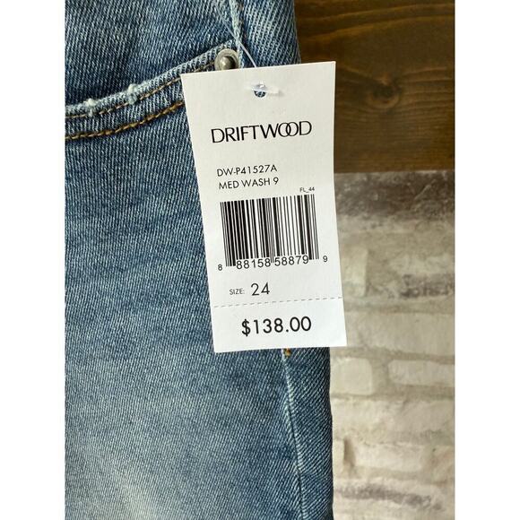 Driftwood Women's Blue Indie Crop Boot St. Lucia Jeans Size 24 - Picture 9 of 11